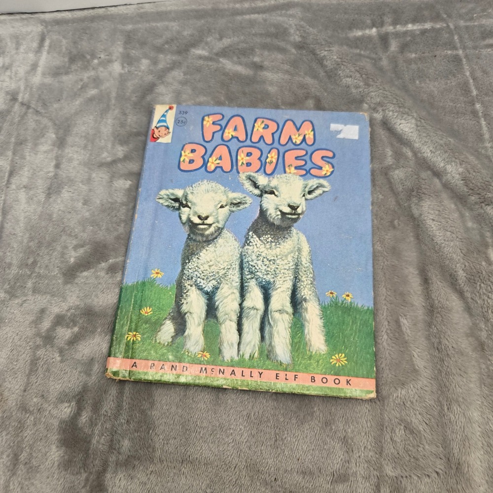 Vintage Farm Babies Rand McNally Elf Book 539 Virginia Hunter 1950s Hardcover